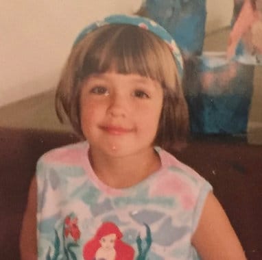 Kendra as a child