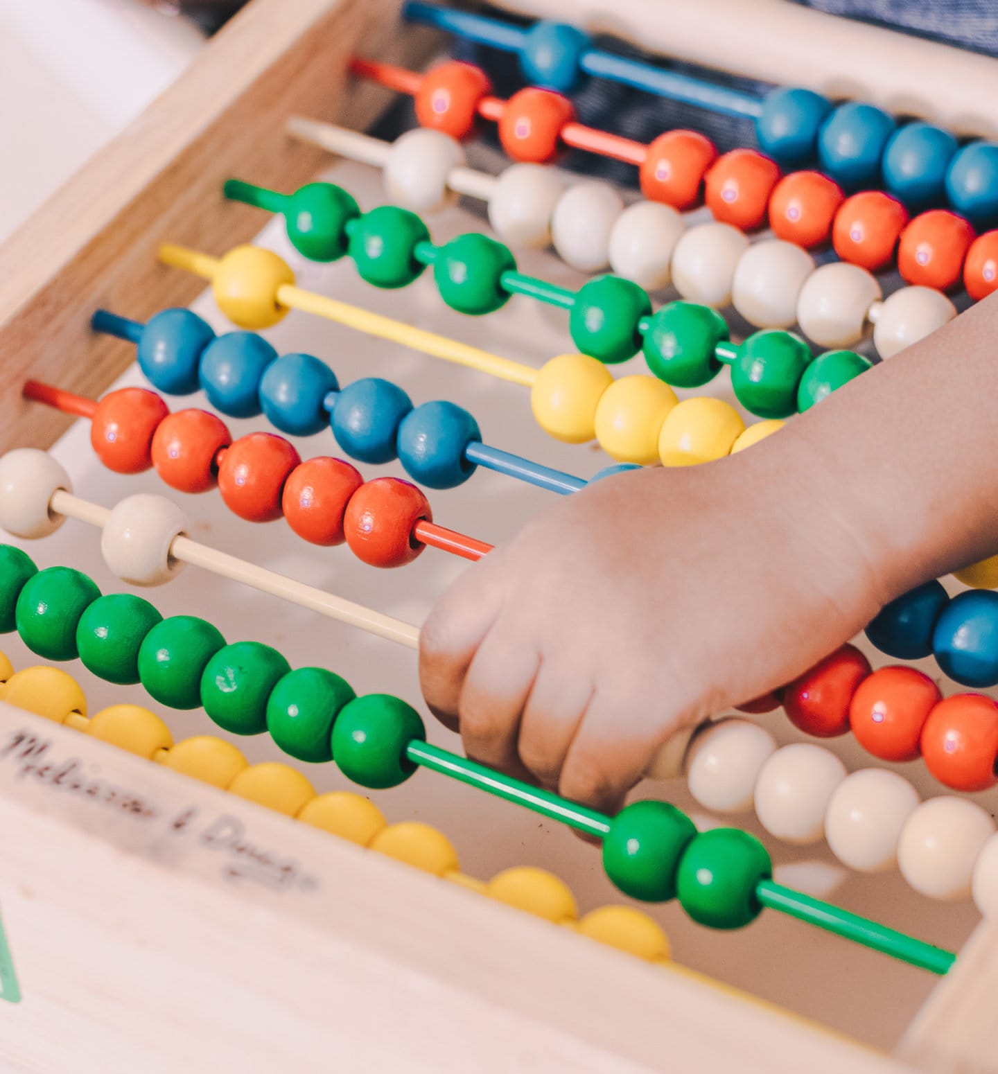 Colorful abacus in a therapy room